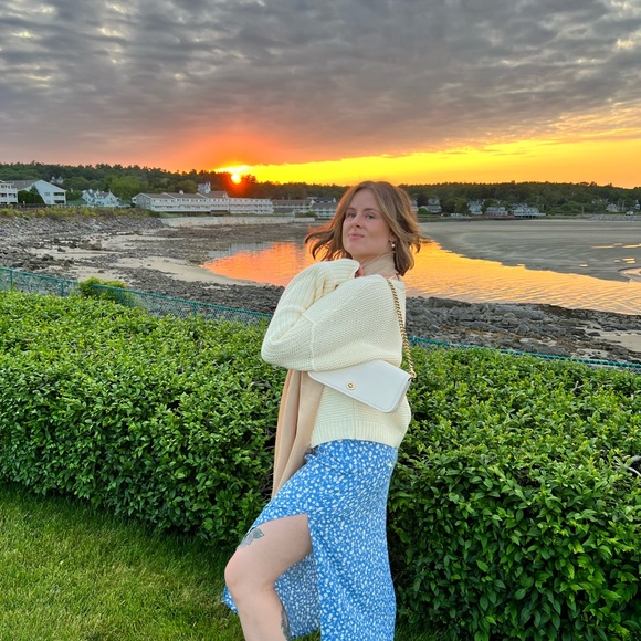 Reformation Lynda Blue Floral Print Midi Dress, Size 8 - Picture 13 of 14